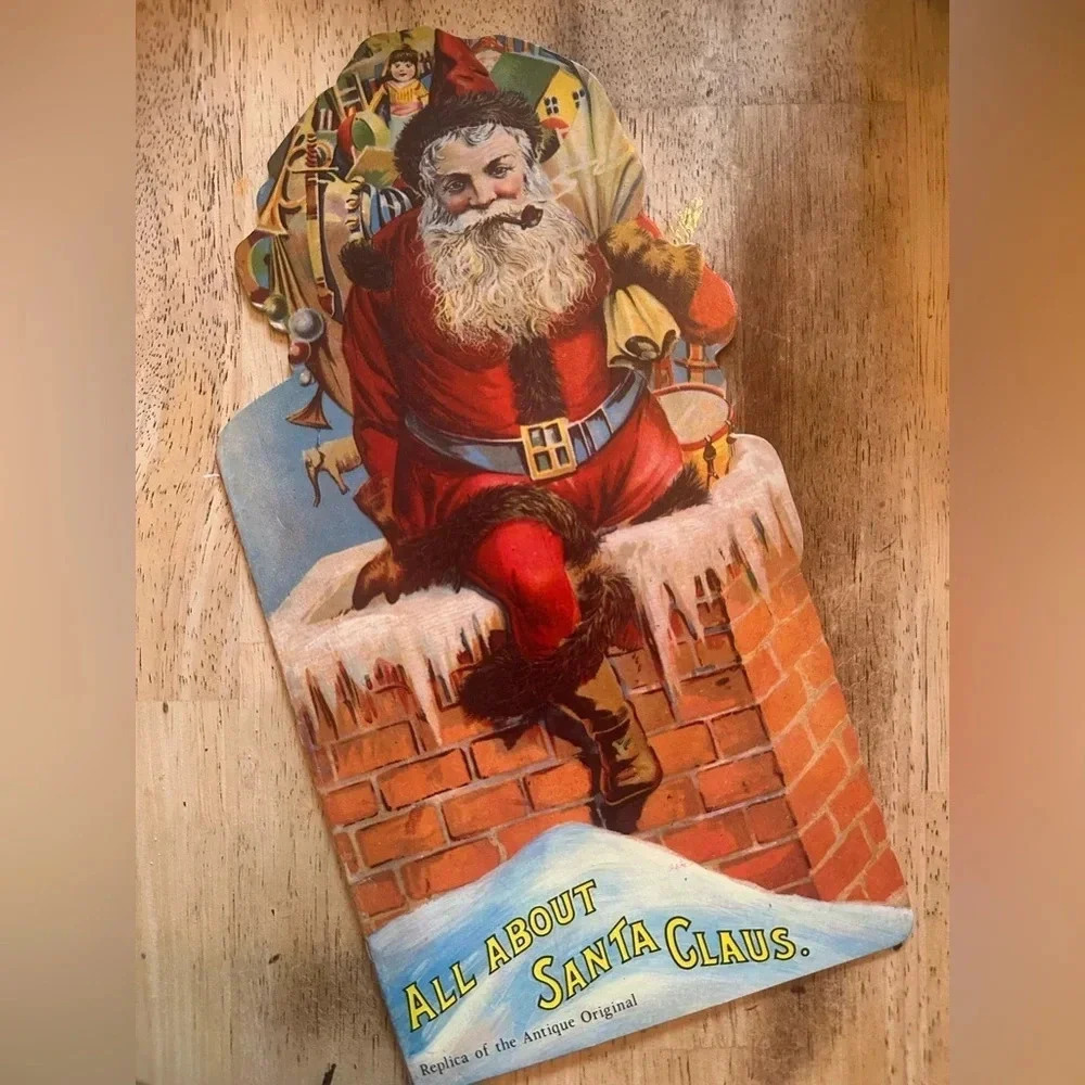 All About Santa Claus, Replica Of Visit The Antique Original 1969 Rare Vintage